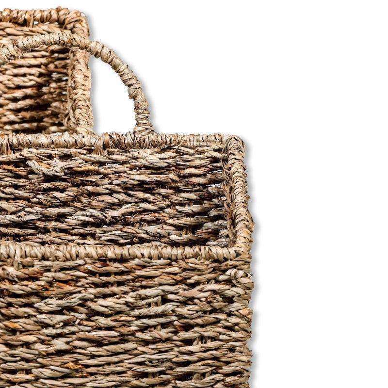 Doğal Renk Hasır İkili Set Sepetli Duvar Rafı - 34 cm - 179175