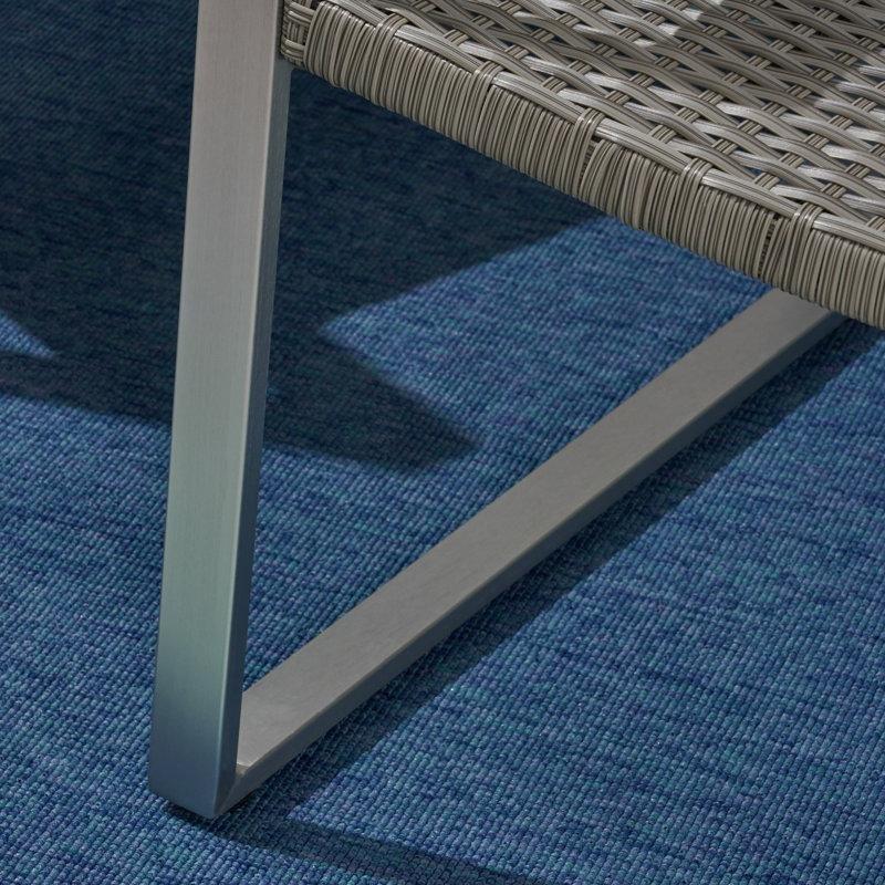 Doğal Renk Hasır ve Ahşap 6 Kişilik Dikdörtgen Bahçe Masa Takımı - 161x91 cm - 213413