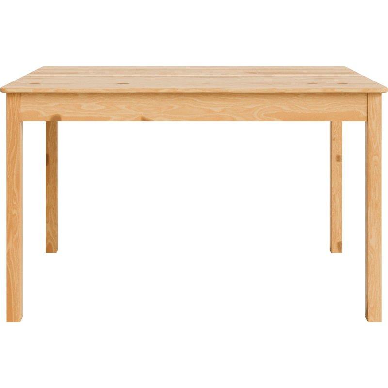 Doğal Renk Masif Çam Dikdörtgen Mat Bohem Yemek Masası - 120x80 cm - 236282