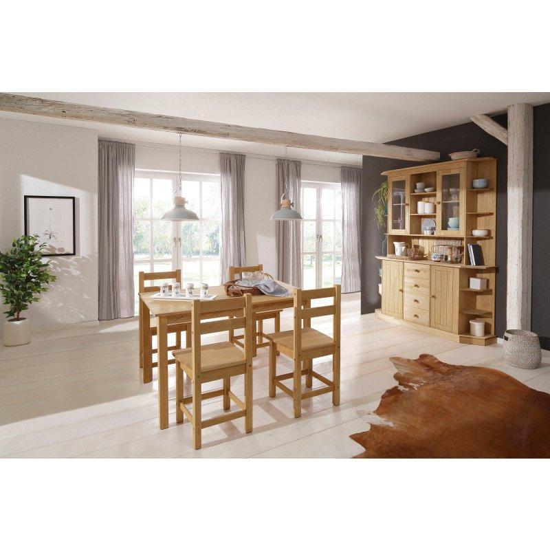 Doğal Yağlı Masif Çam Büyütülebilir Bohem Yemek Masası - 120x80 cm - 236301