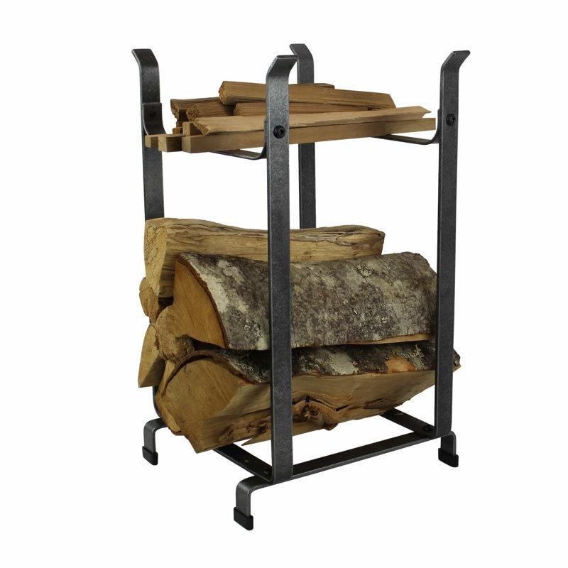 Dövme Çelik Modern Endüstriyel Tasarım Şömine Odunluk - 63x36 cm - 189420