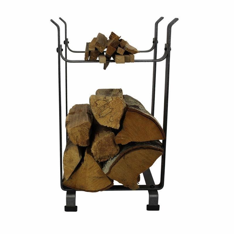 Dövme Çelik Modern Endüstriyel Tasarım Şömine Odunluk - 63x36 cm - 189420