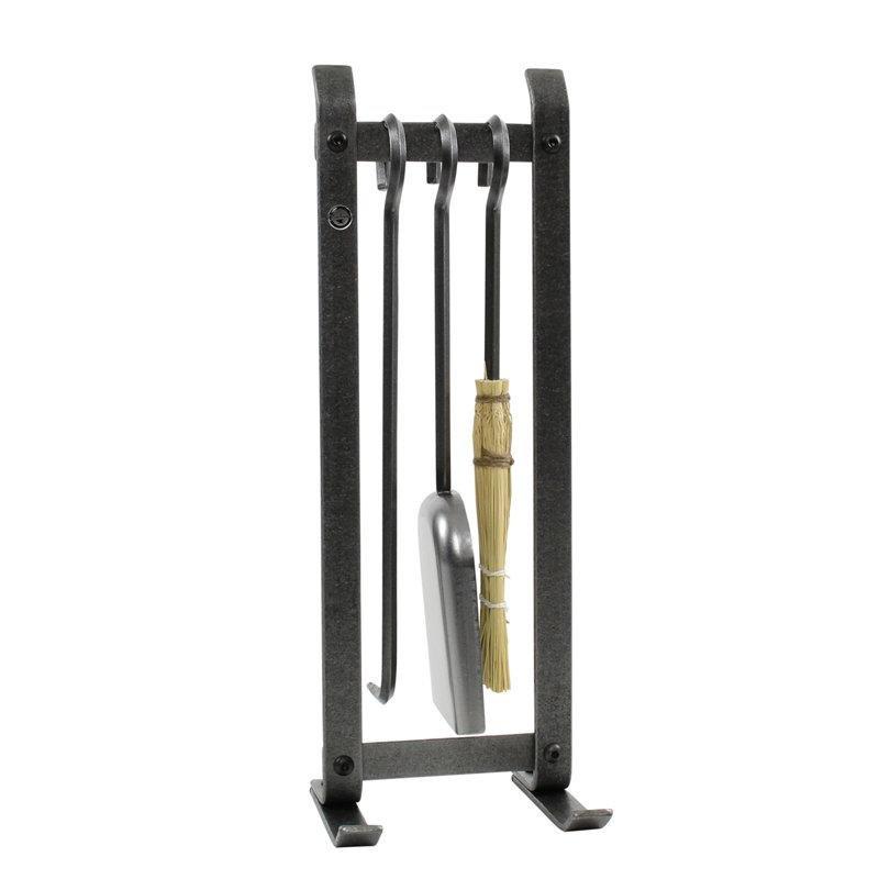 Dövme Çelik Stantlı 3 Parçalı Şömine Maşa Takımı - 59 cm - 188297