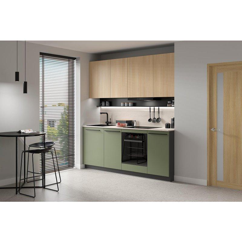 Duman Yeşili ve Grafit Sunta Yavaş Kapanır Mutfak Modeli - 210 cm - 185768