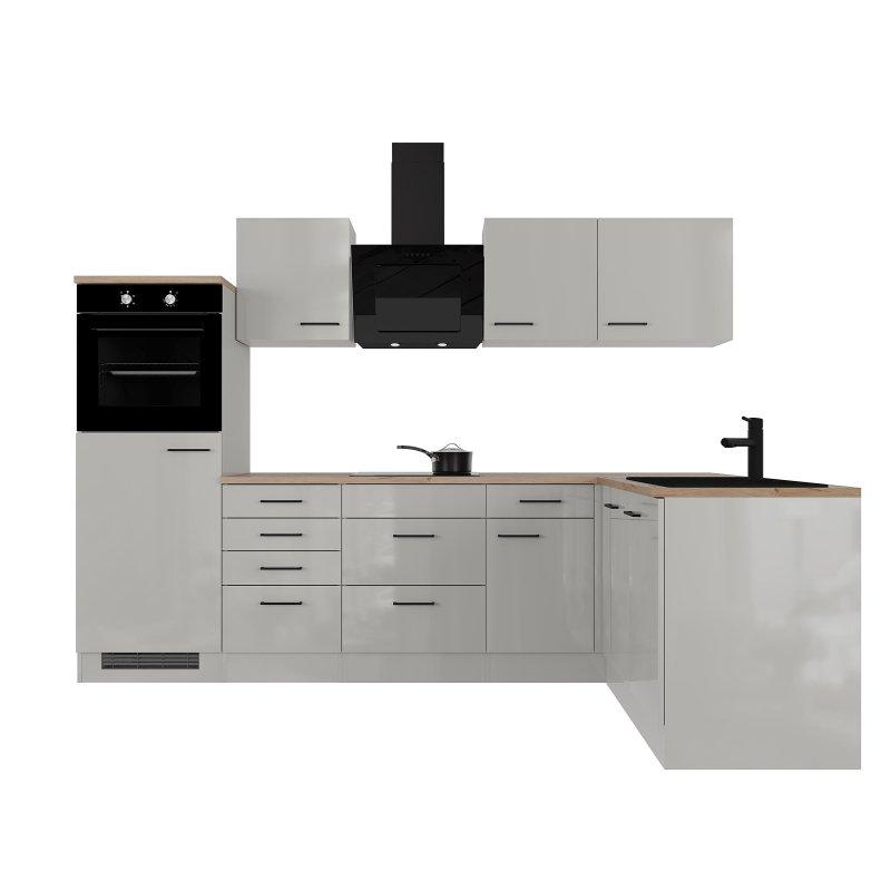 Elektrikli Aletli Evyeli L Tipi Köşe Mutfak - 280 x 170 cm - 185270