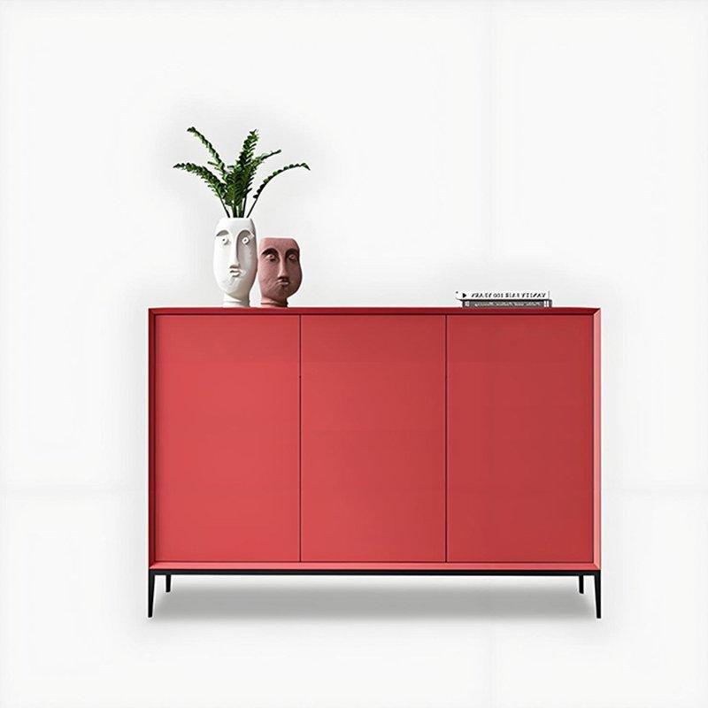 Endüstriyel Ahşap 5 Raflı Kapaklı 30 Çift Kapasiteli Ayakkabılık Dolabı - 120x96 cm - 229202