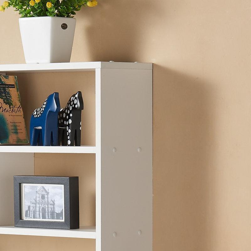 Endüstriyel Ahşap Geometrik Tasarımlı 7 Raflı Bölmeli Duvar Rafı - 94x80 cm - 179523