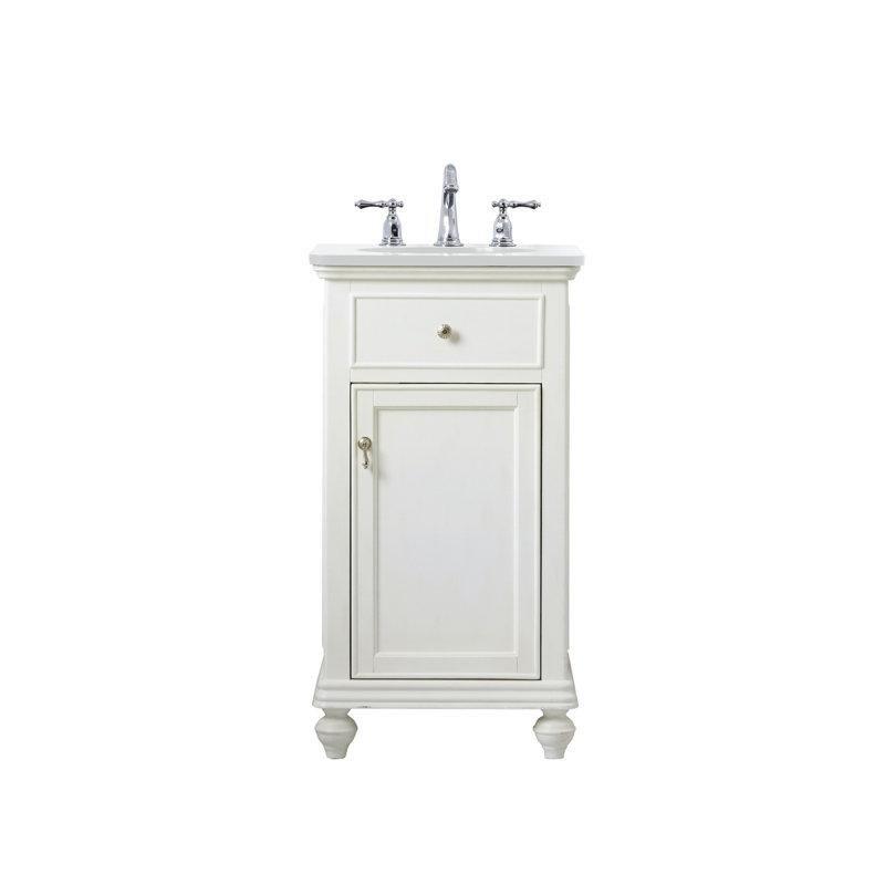 Endüstriyel Mermer Tezgahlı Masif Ahşap Ayaklı Tek Kapaklı Banyo Lavabo Dolabı - 49 cm - 199822