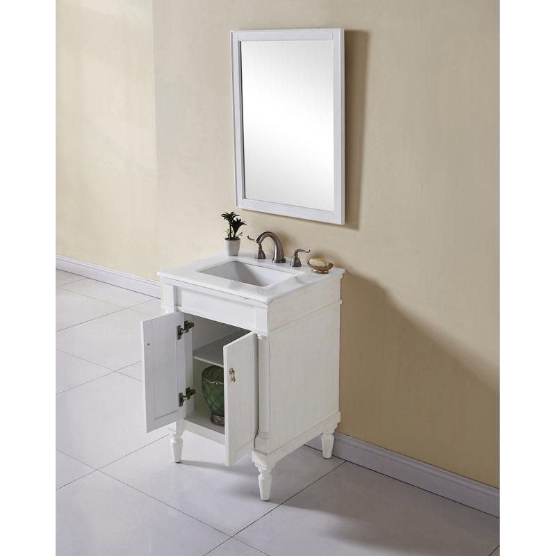 Endüstriyel Mermer Tezgahlı Masif Huş Ağacı Ayaklı Banyo Lavabo Dolabı - 60 cm - 198418