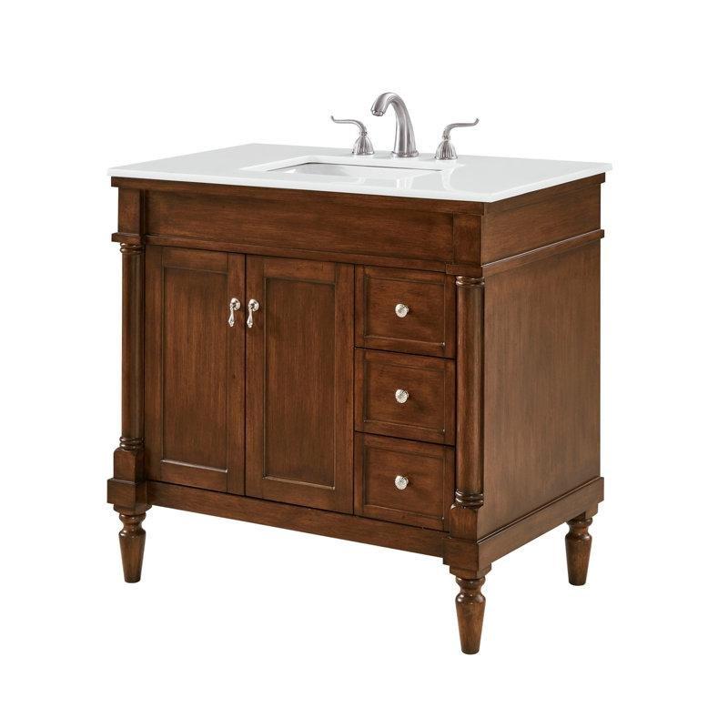 Endüstriyel Mermer Tezgahlı Tornalı Ayaklı Masif Ahşap Yavaş Kapanır Çekmeceli Banyo Lavabo Dolabı - 92 cm - 198885