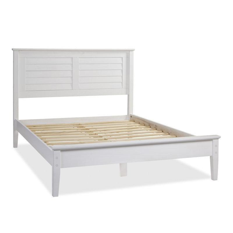 Eskitme Beyaz Masif Çam Ağacı Panjur Başlıklı Bohem Yatak Odası - 166x216 cm - 181660