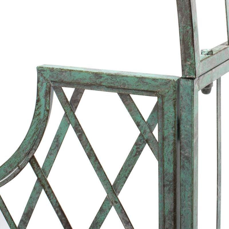 Eskitme Boyalı Ferforje Kubbe Tasarımlı Bahçe Kemeri - 174x224 cm - 178813