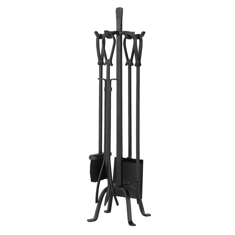 Eskitme Dövme Demir Halka Kulplu Şömine Maşa Takımı - 79 cm - 188238