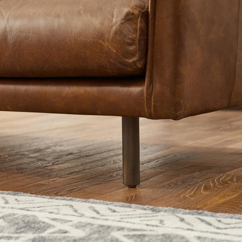 Eskitme Hakiki Deri Çıkarılabilir Minderli İkili Koltuk - 150 cm - 208088