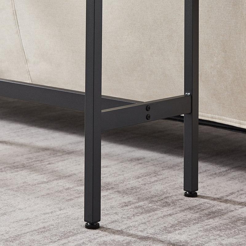 Eskitme Kahverengi Sunta ve Siyah Metal 2 Tabureli Bar Masası Seti - 110x41 cm - 231669