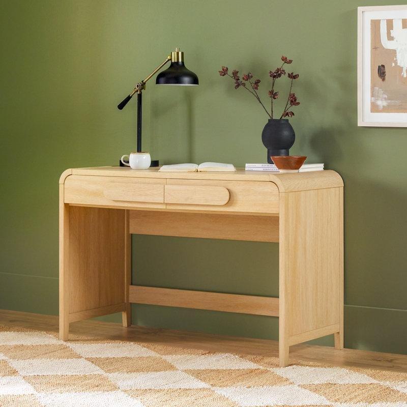 Eskitme MDF Şelale Tasarım 2 Çekmeceli Vintage Çalışma Masası - 115x51 cm - 234887