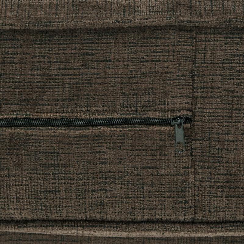 Espresso Masif Ahşap Ayaklı Köşeli Kollu 3 Parça Polyester Kumaş Koltuk Takımı - 191661