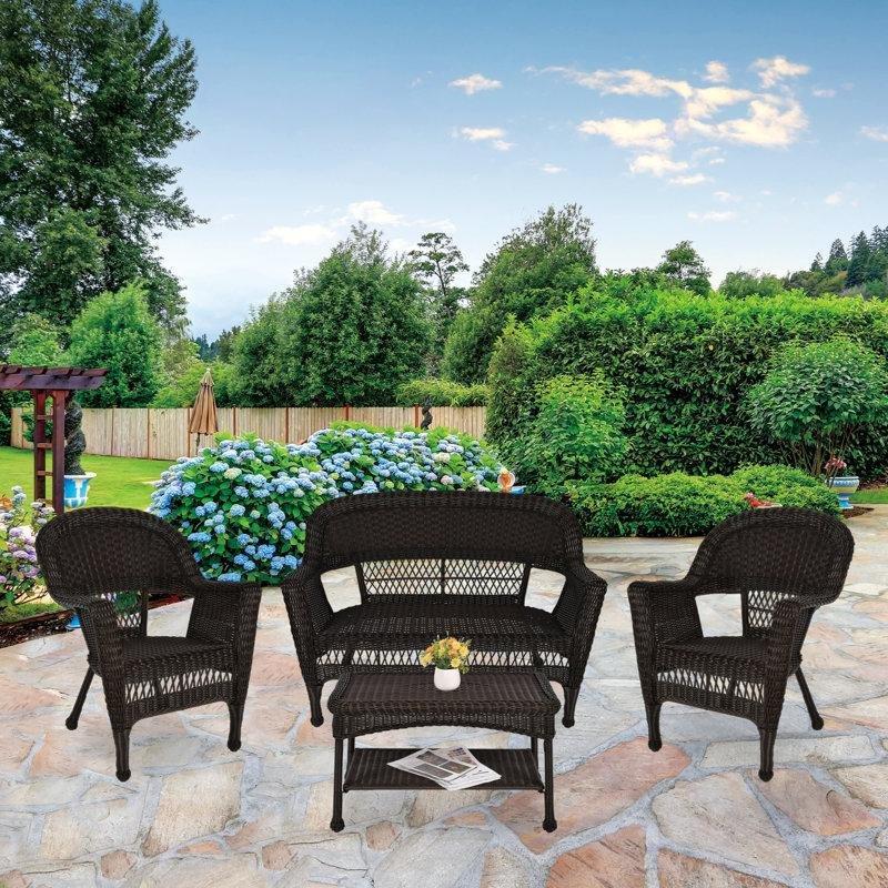 Espresso Rattan Minderli 4 Kişilik Bahçe Takımı - 210891