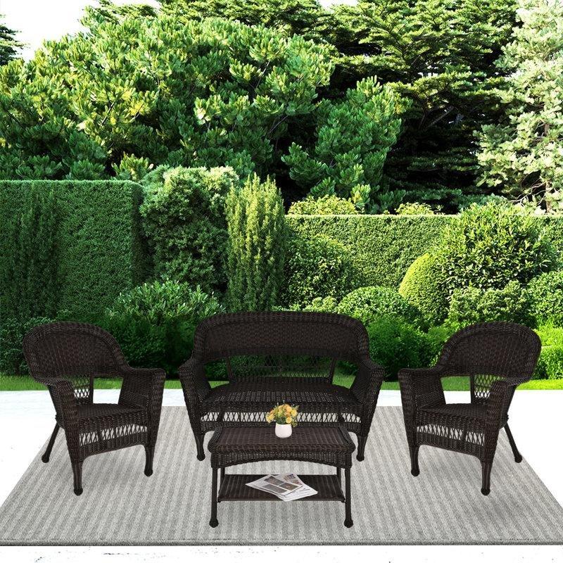 Espresso Rattan Minderli 4 Kişilik Bahçe Takımı - 210891