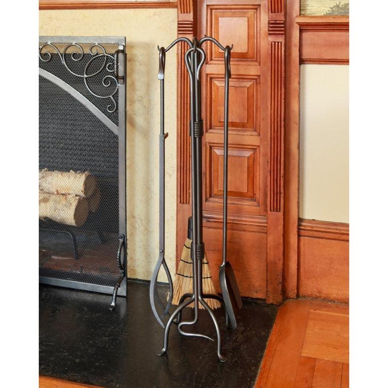 Ferforje Standlı Şömine Maşa Takımı - 84 cm - 188073