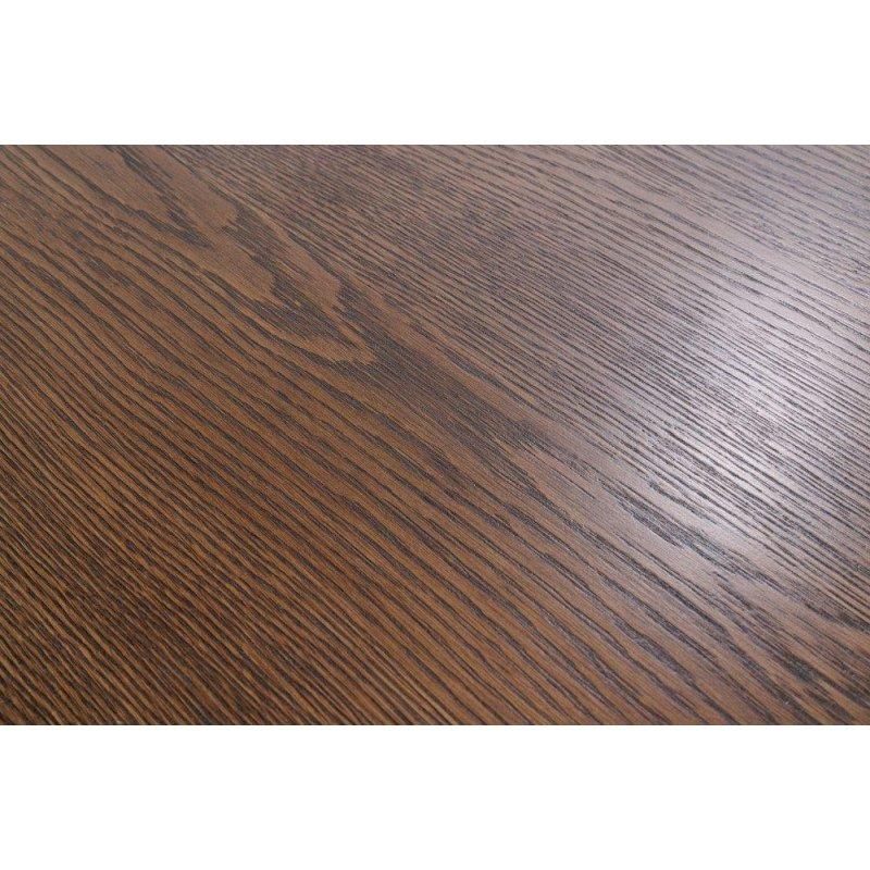 Füme Kahverengi Meşe ve MDF Yuvarlak Sütun Ayaklı Bohem Yemek Masası - Ø140 cm - 235372