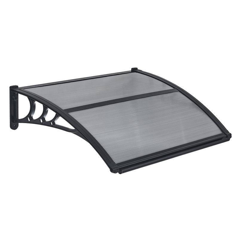 Füme Polikarbon Drenaj Sistemli Kapı Üstü Sundurma - 100x76 cm - 165994