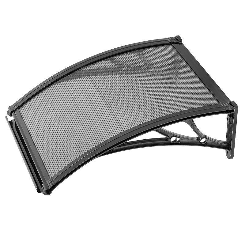 Füme Polikarbon Drenajlı Kapı Üstü Sundurma - 61x60 cm - 165691