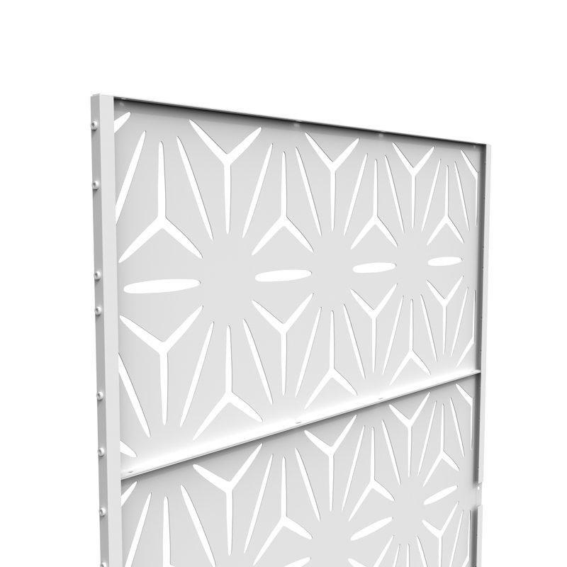 Galvanizli Çelik Lazer Kesim Desenli Ayaklı Bahçe Paravanı - 120x193 cm - 173110