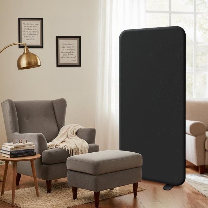 Gece Mavisi Polyester Kumaş Metal Çerçeveli Portatif Genişletilebilir Paravan - 74x166 cm - 184362