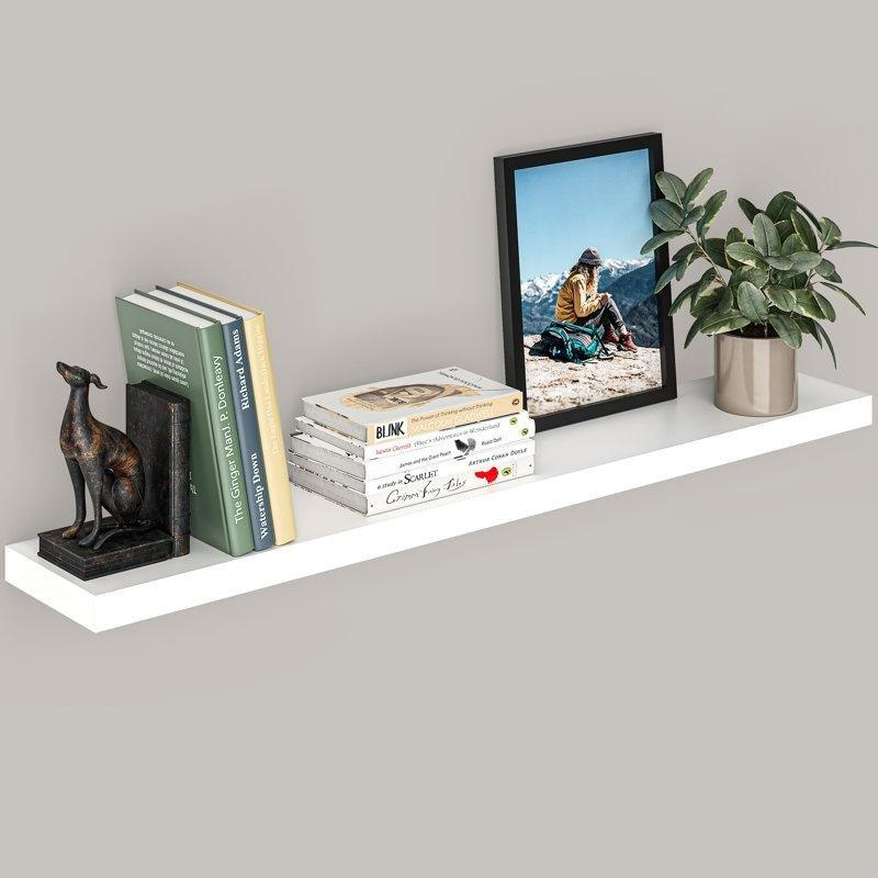 Gizli Montaj Aparatlı Ahşap Uçan Duvar Rafı - 121 cm - 179626