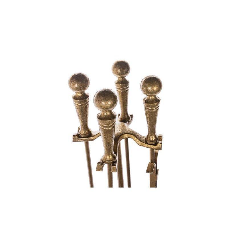 Gold Çelik Top Kulplu 5 Parça Şömine Maşa Takımı - 75 cm - 188518