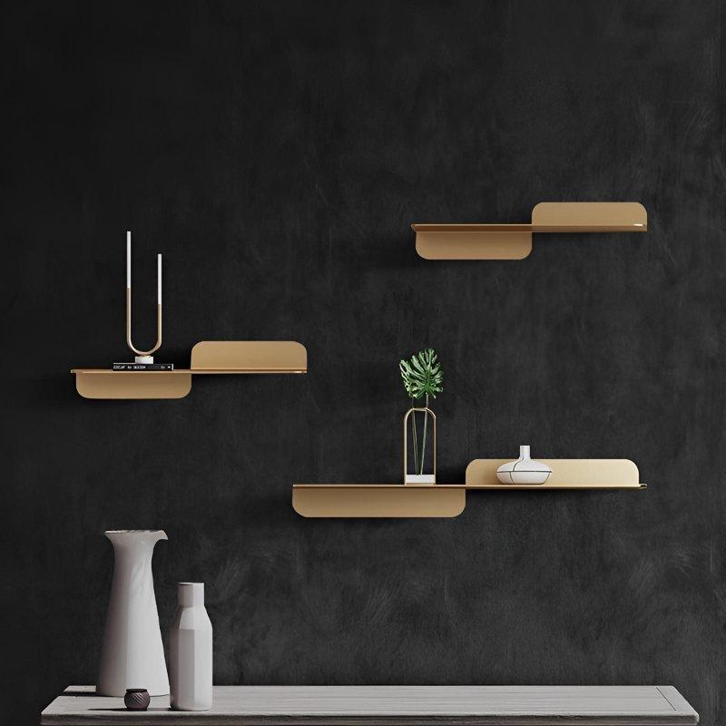 Gold Demir Askılı 3lü Set Duvar Rafı - 60 cm - 179604