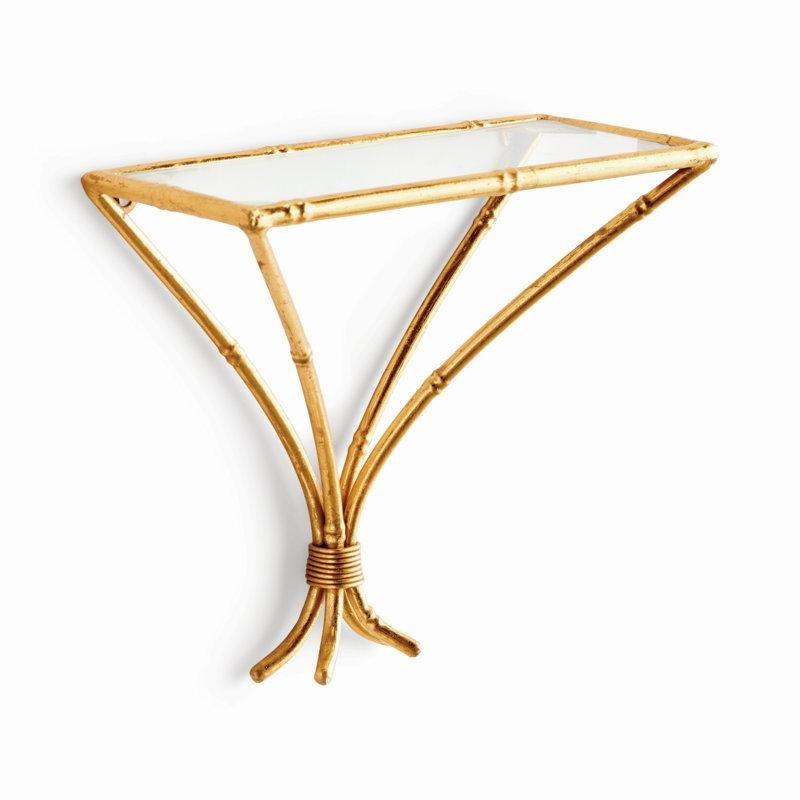 Gold Demir Aynalı Duvar Rafı - 28 cm - 179801