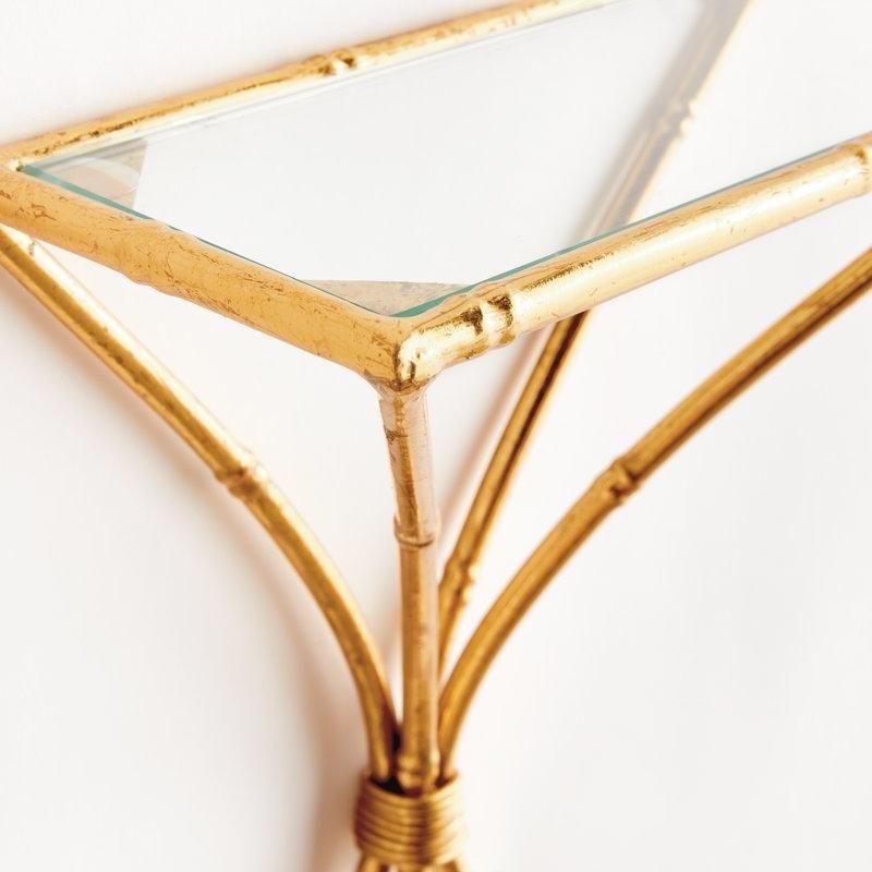 Gold Demir Aynalı Duvar Rafı - 28 cm - 179801
