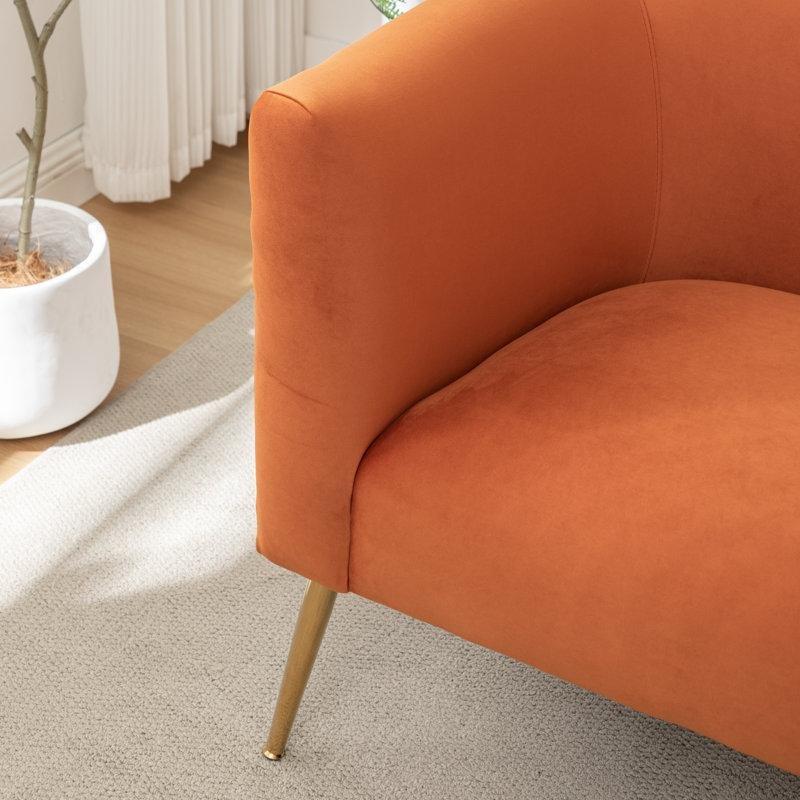 Gold Kadife Metal Sırt Detaylı İkili Koltuk - 129 cm - 206082