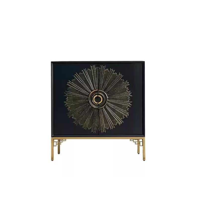 Gold Metal Ayaklı Masif Ahşap 2 Kapılı Ayakkabılık Dolabı - 100 cm - 227304