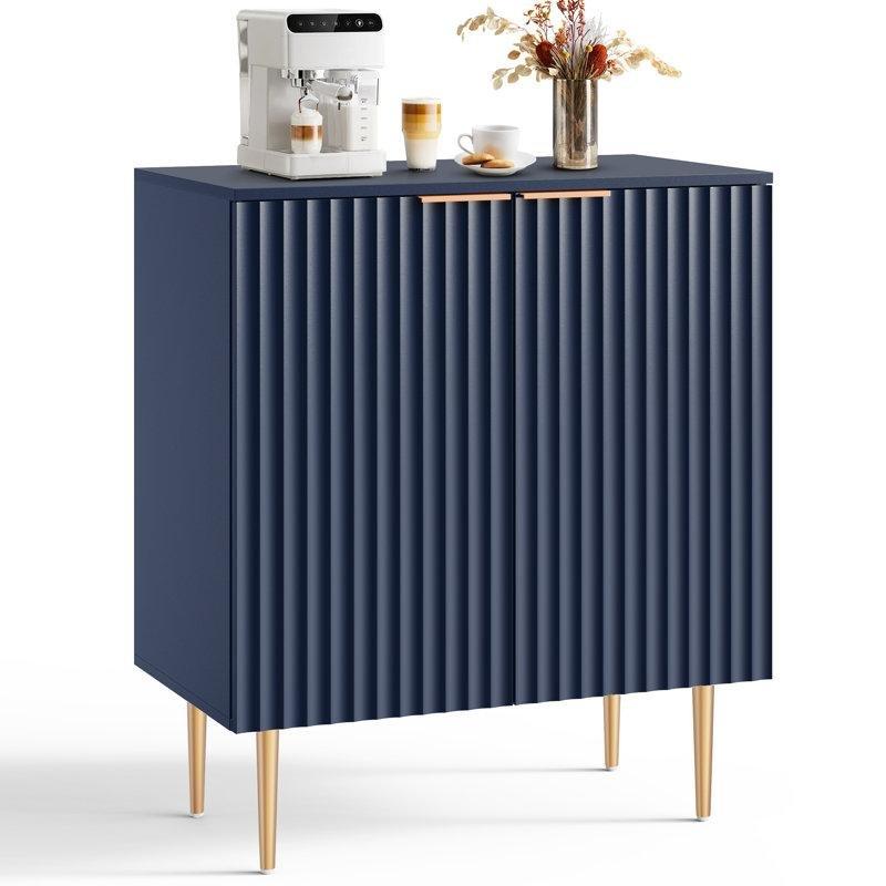 Gold Metal Ayaklı MDF Yivli Kapaklı Ayarlanabilir Raflı Ayakkabılık - 73x40x88 cm - 228447