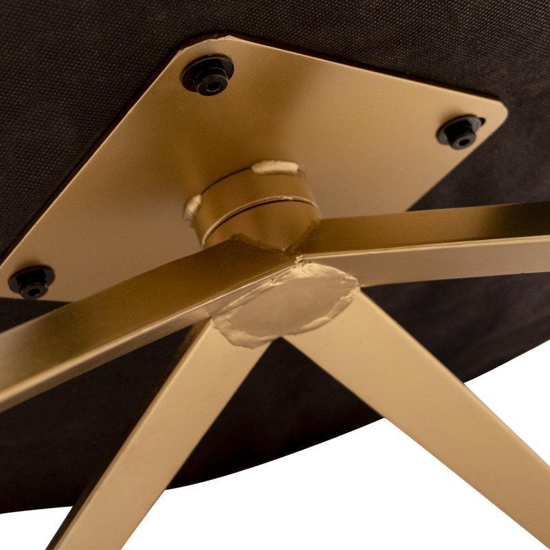 Gold Metal Ayaklı Suni Deri Döner Tekli Koltuk - 73 cm - 203497