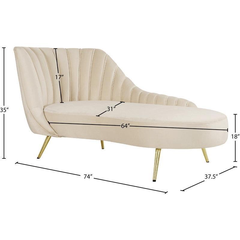 Gold Paslanmaz Çelik Ayaklı Kavisli Sırtlı Kadife Josephine Koltuk - 190840