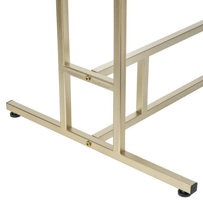 Gold Paslanmaz Çelik Çift Askı Çubuklu Ayaklı Askılık - 119x58x132 cm - 165367