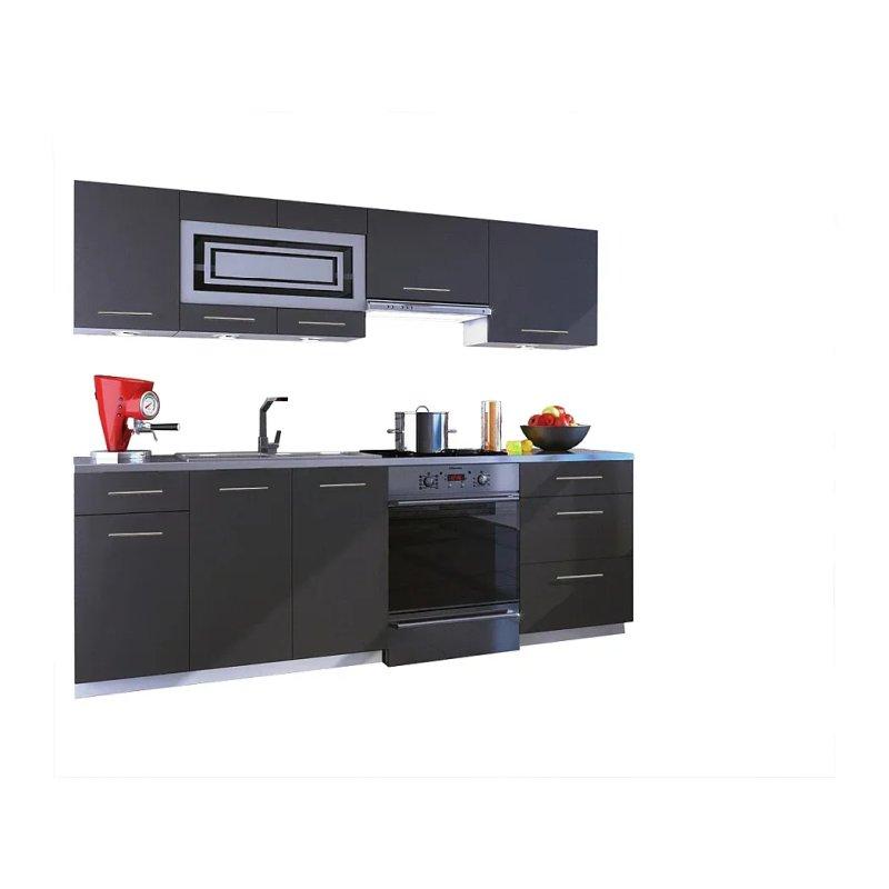 Grafit Mat MDF Modüler Mutfak Modelleri - 240 cm - 186595