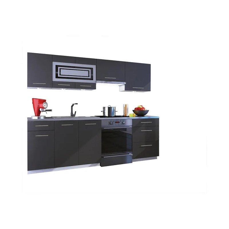 Grafit Mat MDF Modüler Mutfak Modelleri - 240 cm - 186595