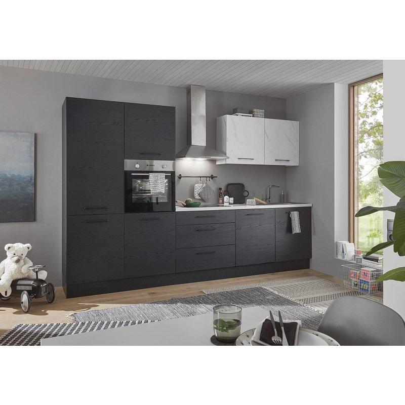 Grafit Siyah Sunta Cihaz Dolaplı 8 Kapaklı 3 Çekmeceli Mutfak Modeli - 320 cm - 185165
