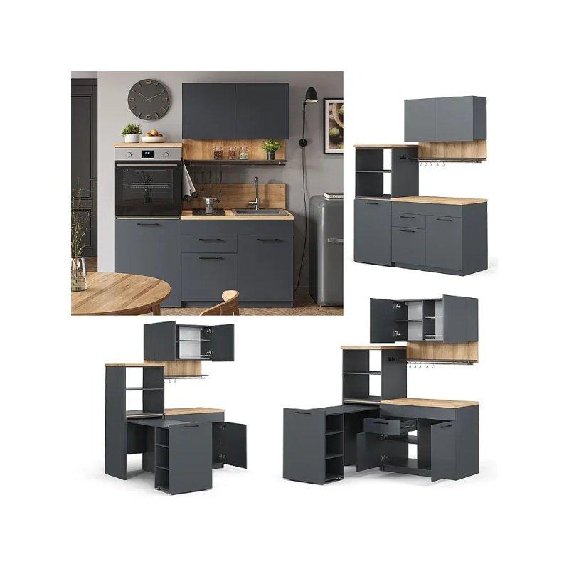 Grej Mutfak Modeli - 160x60x82 cm - 186520