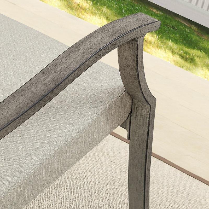 Gri Alüminyum Döner Servis Tepsili ve Sunbrella Minderli Yuvarlak Bahçe Masa Takımı - 153 cm - 215046