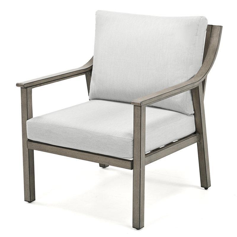 Gri Alüminyum Minderli Ergonomik Kulüp Bahçe Sandalyesi - 173519