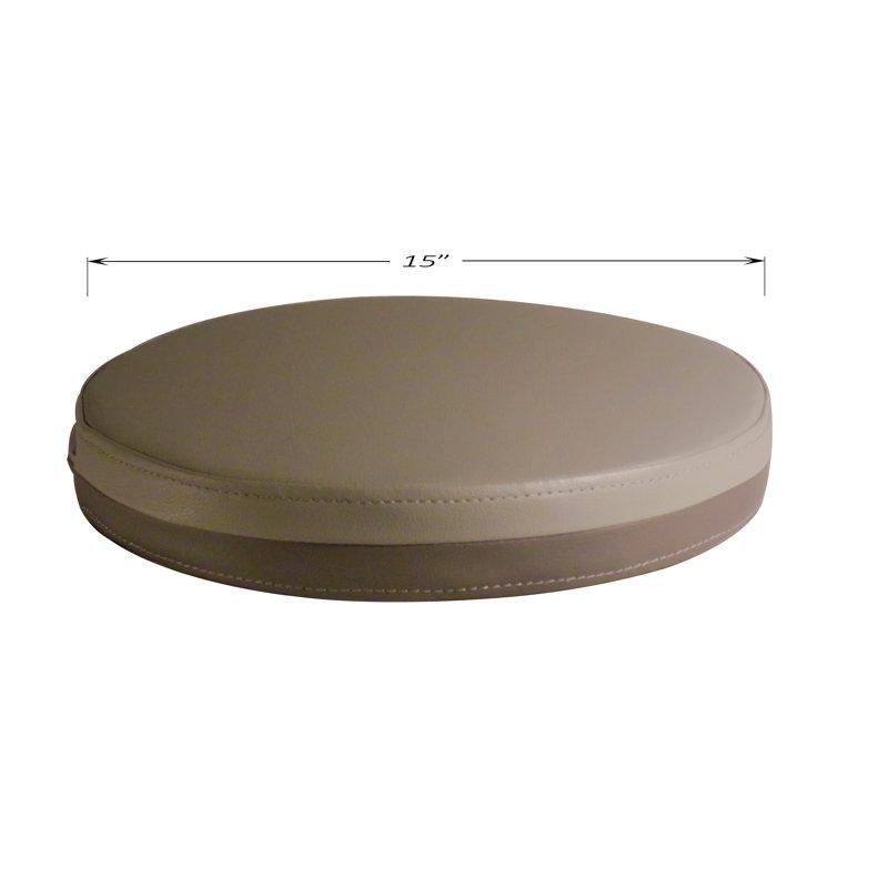 Gri Eskitme Metal Suni Deri Çok Amaçlı Makyaj Masası Pufu - 52x38 cm - 233076