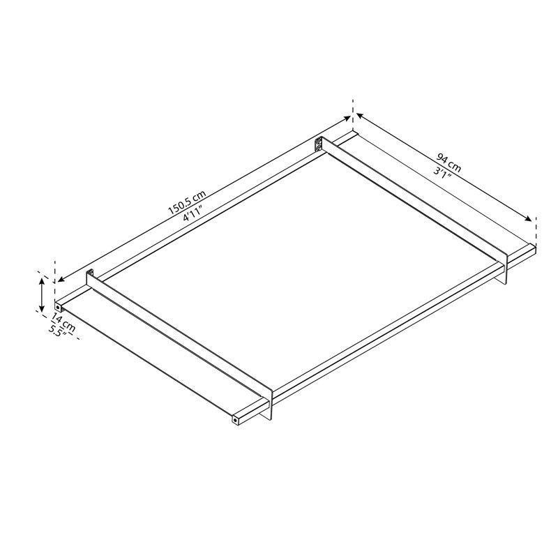 Gri Galvanizli Çelik Şeffaf Akrilik Modern Eğimli Kapı Üstü Sundurma - 153x94 cm - 165727