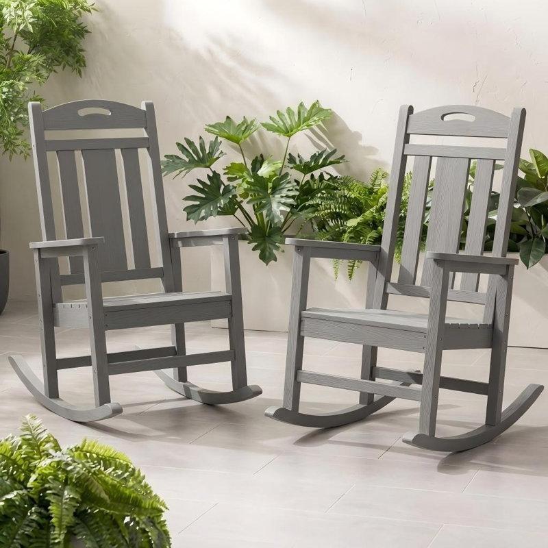 Gri HDPE Hava Koşullarına Dayanıklı 2li Set Sallanan Sandalye - 218582 Gri HDPE Hava Koşullarına Dayanıklı 2li Set Sallanan Sandalye - 218582