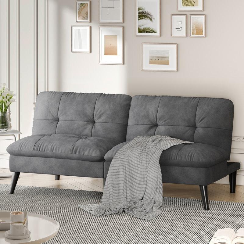 Gri Kadife Yataklı Sandıklı İkili Koltuk - 158 cm - 207793